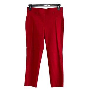 89th & Madison Red Slip On Cropped Pants.  Stretch. Size M